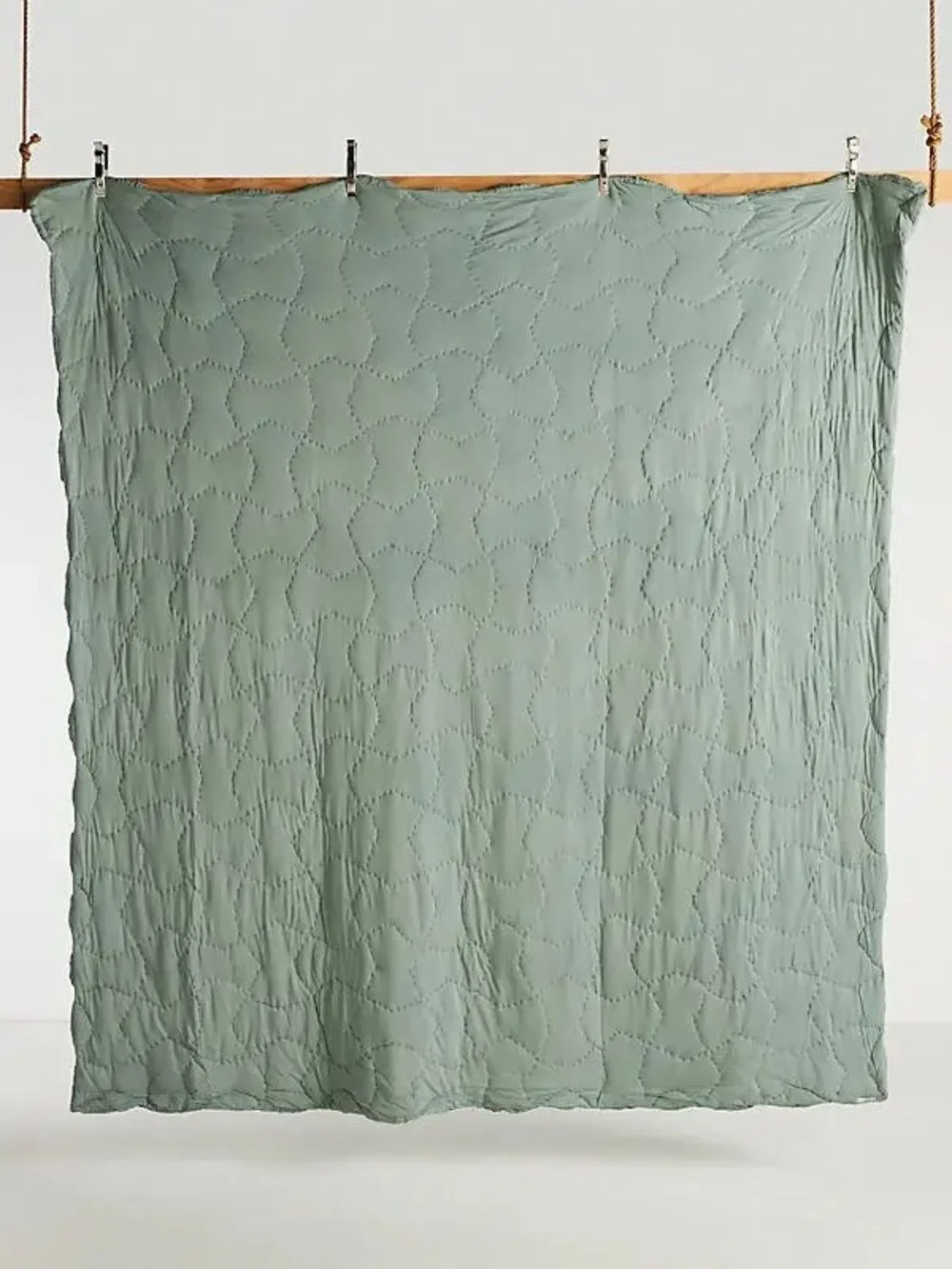 New Anthropologie Constance Cotton Jersey Cloud Quilt Size King - Picture 4 of 8